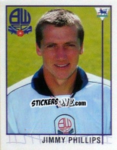 Figurina Jimmy Phillips - Premier League Inglese 1995-1996 - Merlin