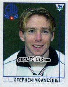 Cromo Stephen McAnespie - Premier League Inglese 1995-1996 - Merlin