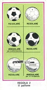 Cromo Regola 2 - Calciatori 1974-1975 - Panini