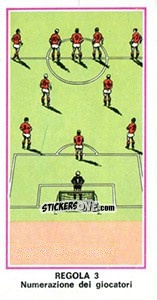 Cromo Regola 3 - Calciatori 1974-1975 - Panini