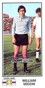 Sticker William Vecchi - Calciatori 1974-1975 - Panini