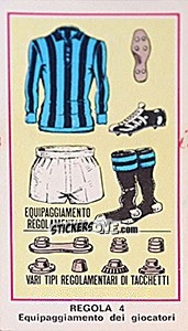 Sticker Regola 4 - Calciatori 1974-1975 - Panini
