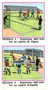 Sticker Regola 5 - Calciatori 1974-1975 - Panini