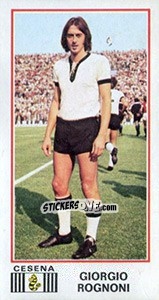 Figurina Giorgio Rognoni - Calciatori 1974-1975 - Panini