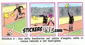 Cromo Regola 6 - Calciatori 1974-1975 - Panini