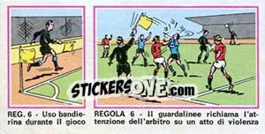 Sticker Regola 6 - Calciatori 1974-1975 n. 149 - Panini