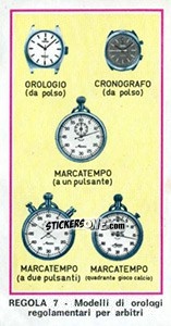 Sticker Regola 7 - Calciatori 1974-1975 - Panini