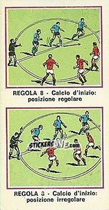 Cromo Regola 8 - Calciatori 1974-1975 - Panini