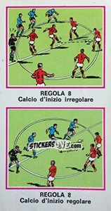 Sticker Regola 8 - Calciatori 1974-1975 n. 160 - Panini