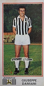 Cromo Giuseppe Damiani - Calciatori 1974-1975 - Panini