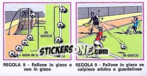 Sticker Regola 9 - Calciatori 1974-1975 n. 207 - Panini