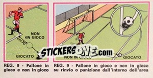 Sticker Regola 9 - Calciatori 1974-1975 n. 208 - Panini