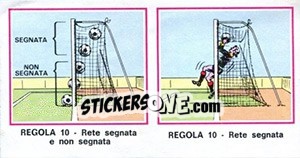 Sticker Regola 10 - Calciatori 1974-1975 n. 209 - Panini
