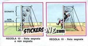 Figurina Regola 10 - Calciatori 1974-1975 - Panini