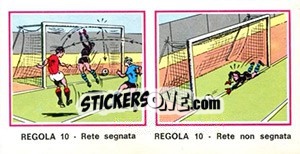 Sticker Regola 10 - Calciatori 1974-1975 - Panini