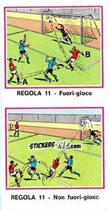Sticker Regola 11 - Calciatori 1974-1975 n. 219 - Panini