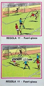 Sticker Regola 11 - Calciatori 1974-1975 n. 220 - Panini