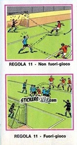 Sticker Regola 11 - Calciatori 1974-1975 n. 221 - Panini