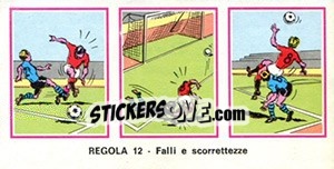 Sticker Regola 12 - Calciatori 1974-1975 - Panini