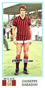 Sticker Giuseppe Sabadini - Calciatori 1974-1975 n. 287 - Panini