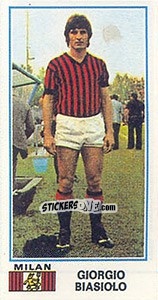 Cromo Giorgio Biasiolo - Calciatori 1974-1975 - Panini