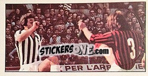 Sticker Falli e scorrettezze: gioco pericoloso - Calciatori 1974-1975 - Panini