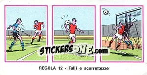 Sticker Regola 12 - Calciatori 1974-1975 - Panini