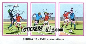 Figurina Regola 12 - Calciatori 1974-1975 - Panini