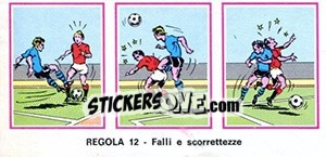 Sticker Regola 12 - Calciatori 1974-1975 n. 388 - Panini