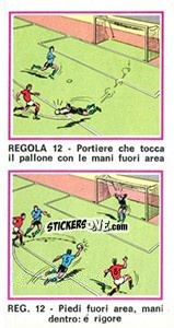 Cromo Regola 12 - Calciatori 1974-1975 - Panini