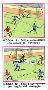 Cromo Regola 12 - Calciatori 1974-1975 - Panini