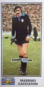 Sticker Massimo Cacciatori - Calciatori 1974-1975 - Panini