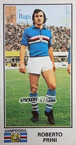 Cromo Roberto Prini - Calciatori 1974-1975 - Panini