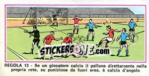 Sticker Regola 13 - Calciatori 1974-1975 - Panini