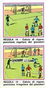 Figurina Regola 14 - Calciatori 1974-1975 - Panini