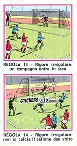 Sticker Regola 14 - Calciatori 1974-1975 - Panini