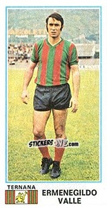 Cromo Ermenegildo Valle - Calciatori 1974-1975 - Panini