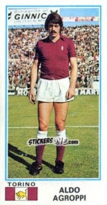 Figurina Aldo Agroppi - Calciatori 1974-1975 - Panini