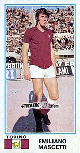Figurina Emiliano Mascetti - Calciatori 1974-1975 - Panini