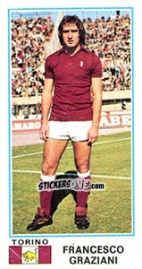 Figurina Francesco Graziani - Calciatori 1974-1975 - Panini