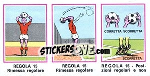 Sticker Regola 15 - Calciatori 1974-1975 n. 507 - Panini