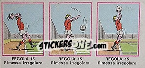 Sticker Regola 15 - Calciatori 1974-1975 - Panini