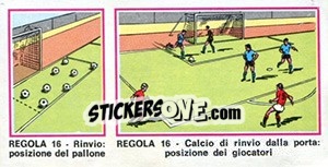Sticker Regola 16 - Calciatori 1974-1975 n. 509 - Panini