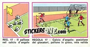 Figurina Regola 17 - Calciatori 1974-1975 - Panini