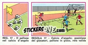 Cromo Regola 17 - Calciatori 1974-1975 - Panini