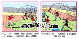 Sticker Regola 17 - Calciatori 1974-1975 - Panini