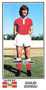Sticker Giulio Zignoli - Calciatori 1974-1975 n. 524 - Panini