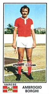 Sticker Ambrogio Borghi - Calciatori 1974-1975 - Panini