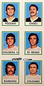 Figurina Pozzani / Croci / Maldera / Di Brino / Barbiero / Colombo - Calciatori 1974-1975 - Panini