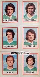 Sticker Cappelletti / Improta / Schiliro / Petrini / Fava / Ferrari - Calciatori 1974-1975 - Panini